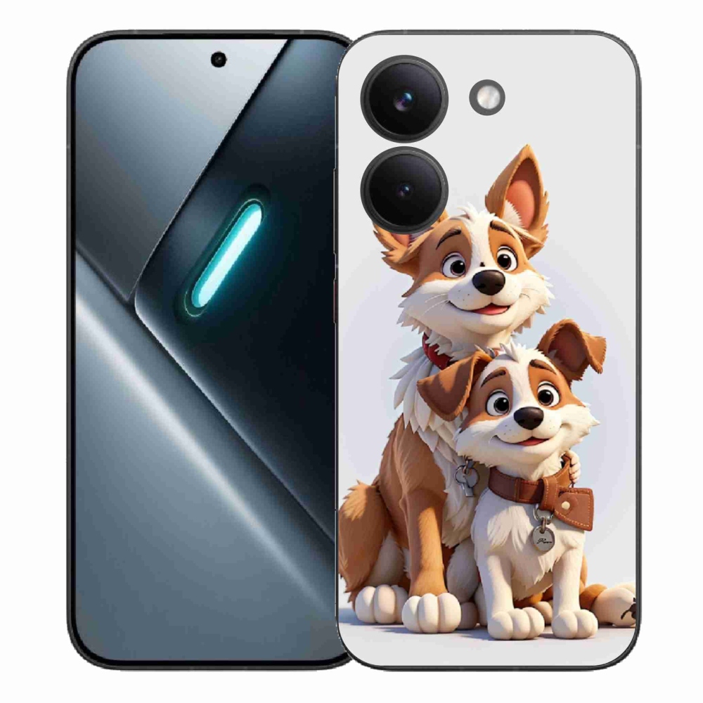 Gél borítás mmCase a Xiaomi Poco X8 Pro számára - kutyák rajzolása
