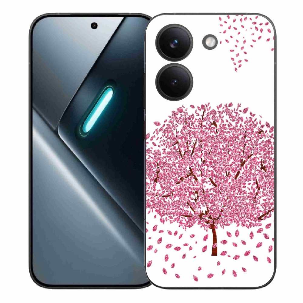 Gél borítás mmCase a Xiaomi Poco X8 Pro számára - rajzfilmfa levelekkel