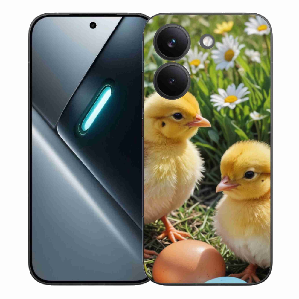 Gél borítás mmCase a Xiaomi Poco X8 Pro számára - csirkék