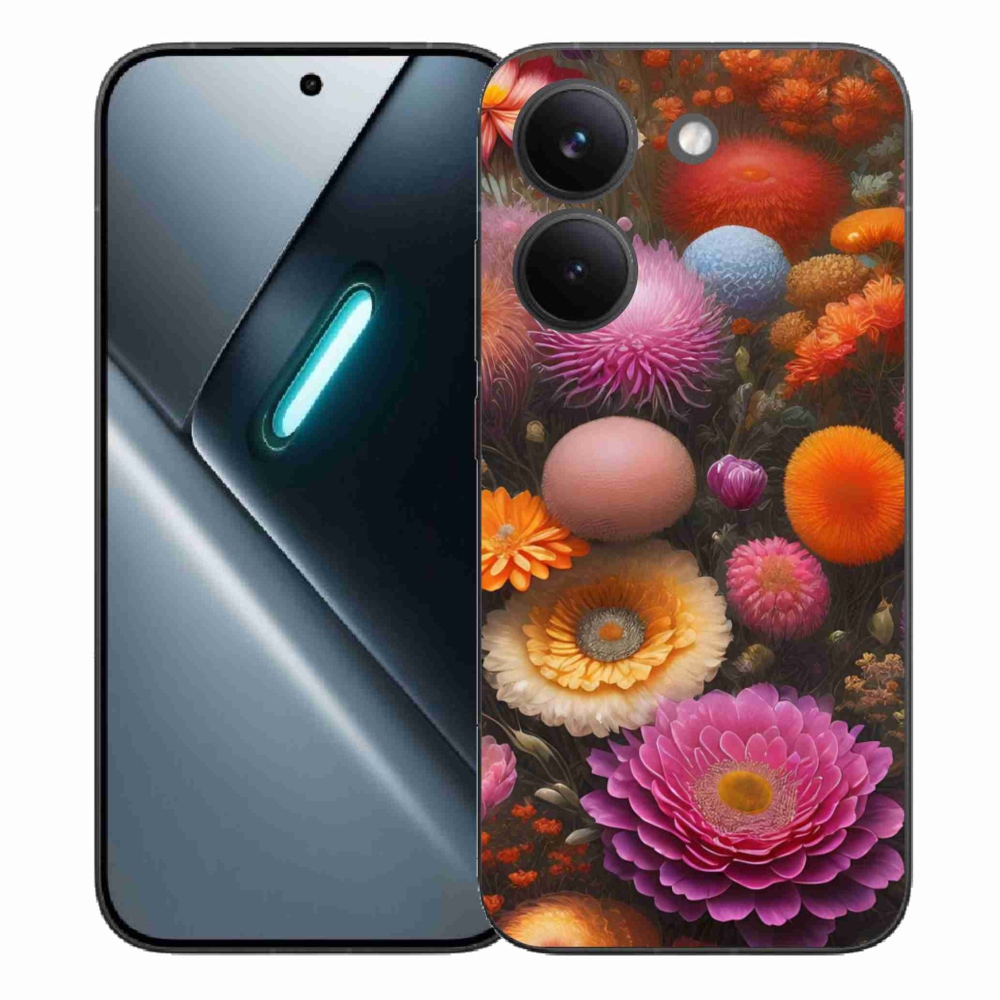 Gél borítás mmCase a Xiaomi Poco X8 Pro számára - virágos kompozíció