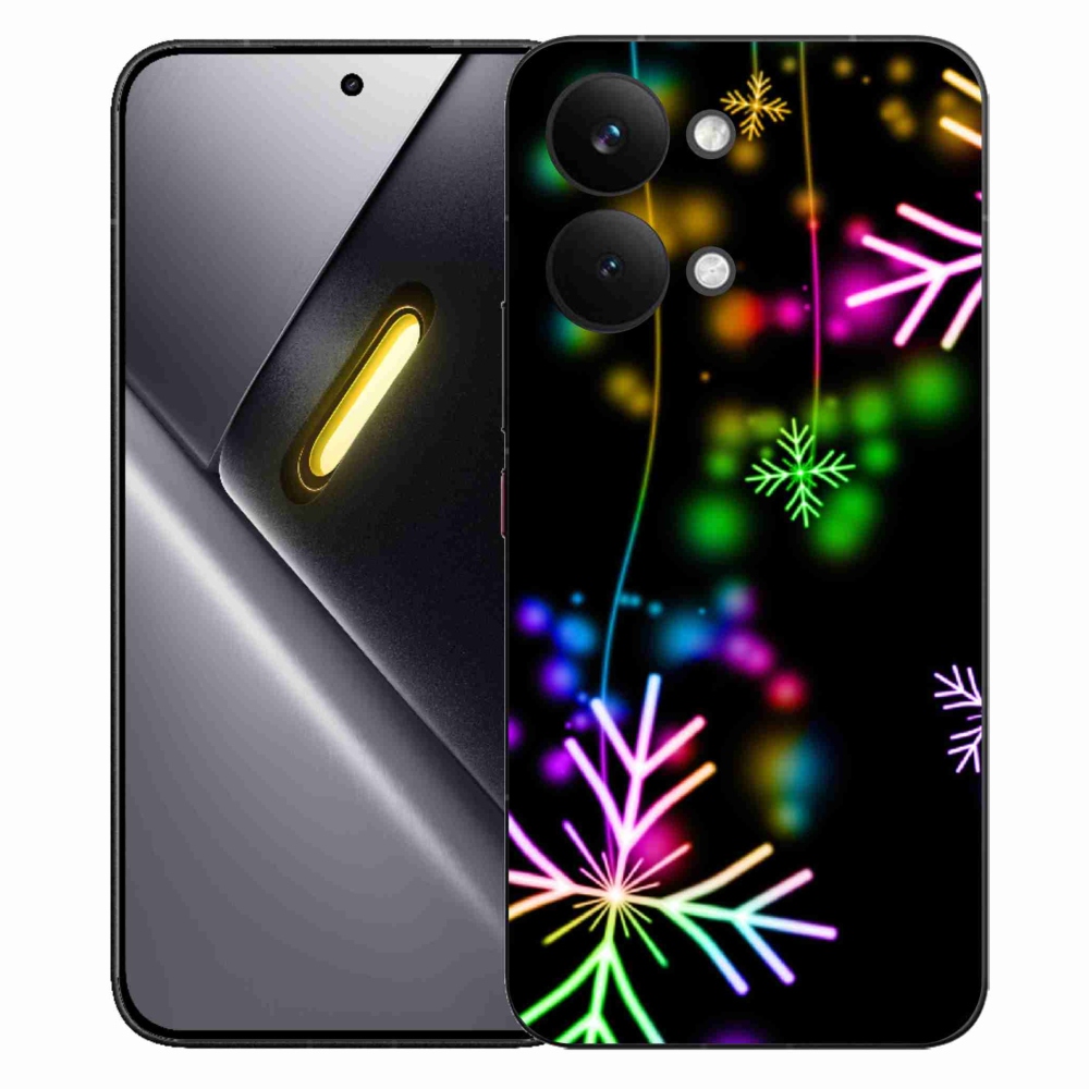 Gél borítás mmCase a Xiaomi Poco X8 Pro Max készülékhez - színes pelyhekkel