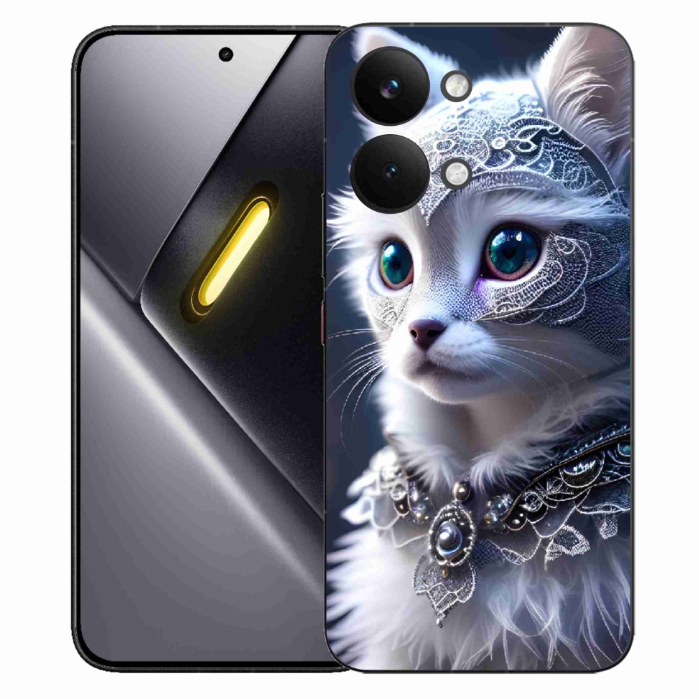 Gél borítás mmCase a Xiaomi Poco X8 Pro Max készülékhez - fehér macska