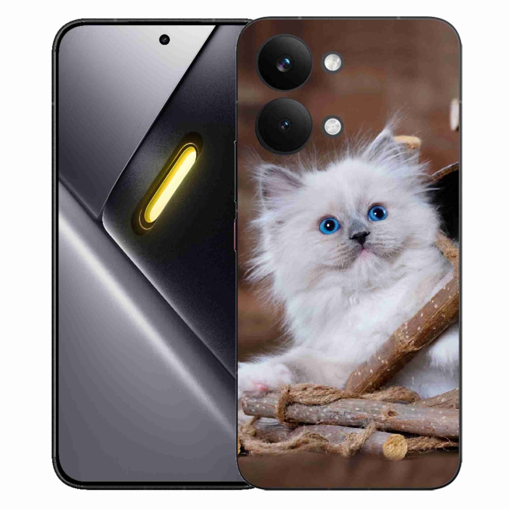 Gél borítás mmCase a Xiaomi Poco X8 Pro Max készülékhez - fehér cica