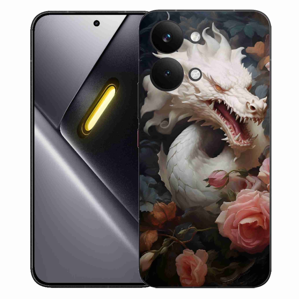 Gél borítás mmCase a Xiaomi Poco X8 Pro Max készülékhez - fehér sárkány