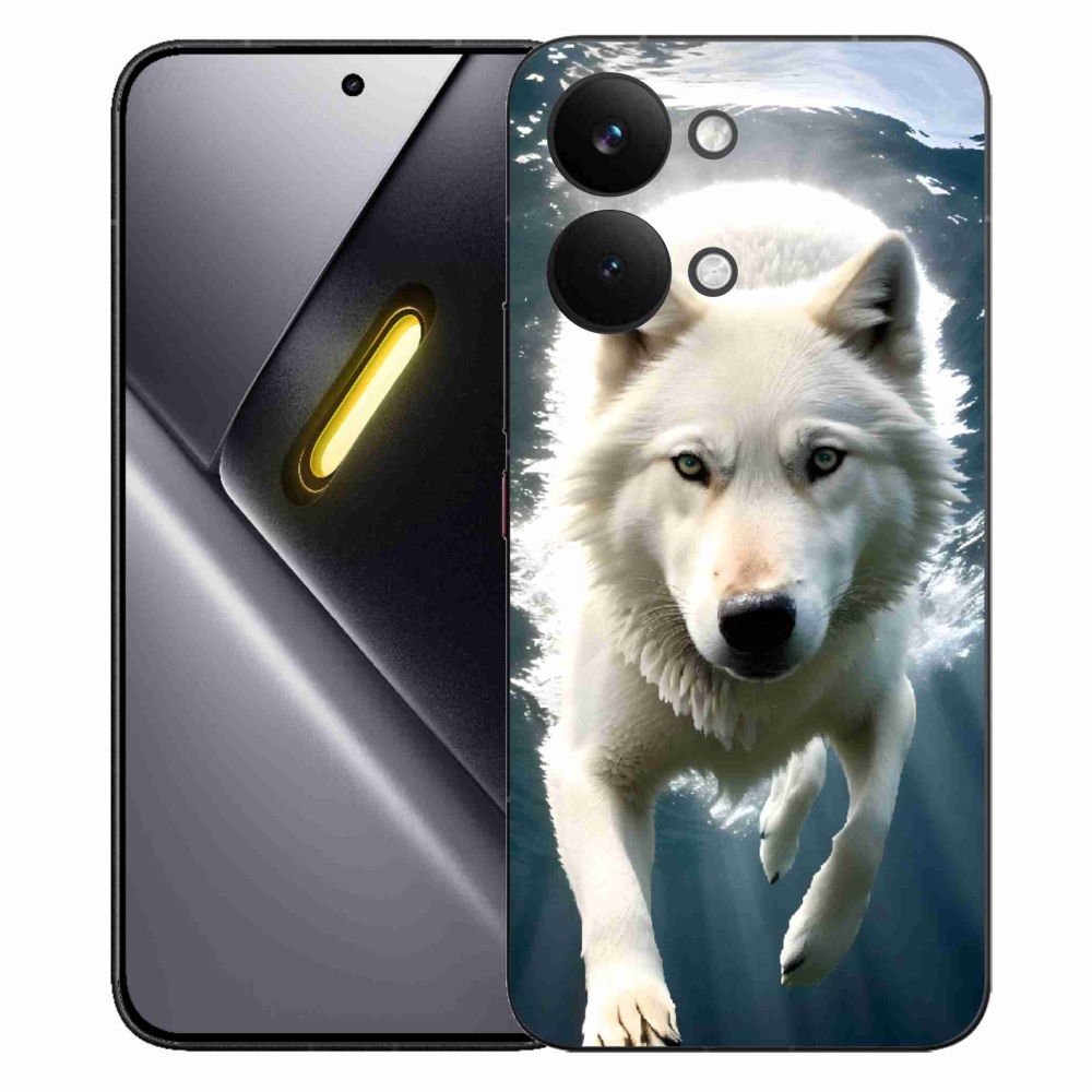 Gél borítás mmCase a Xiaomi Poco X8 Pro Max készülékhez - fehér farkas