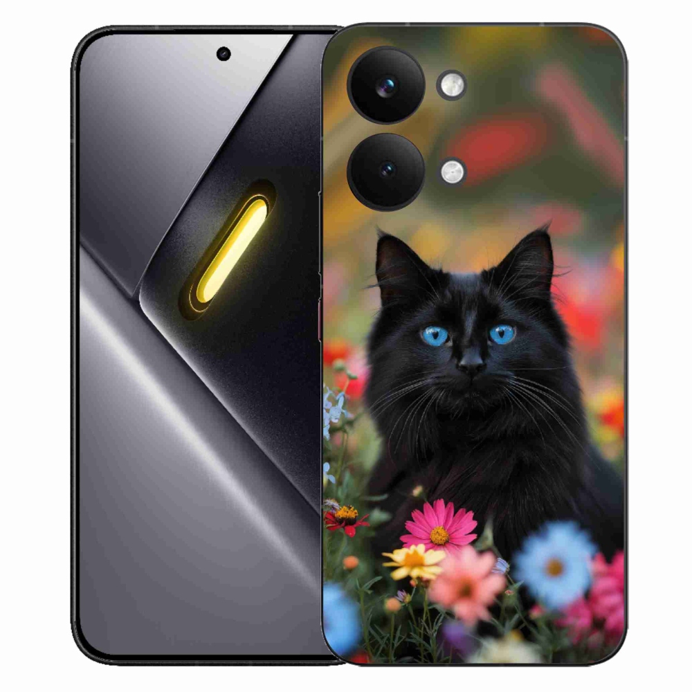 Gél borítás mmCase a Xiaomi Poco X8 Pro Max számára - fekete cica 4