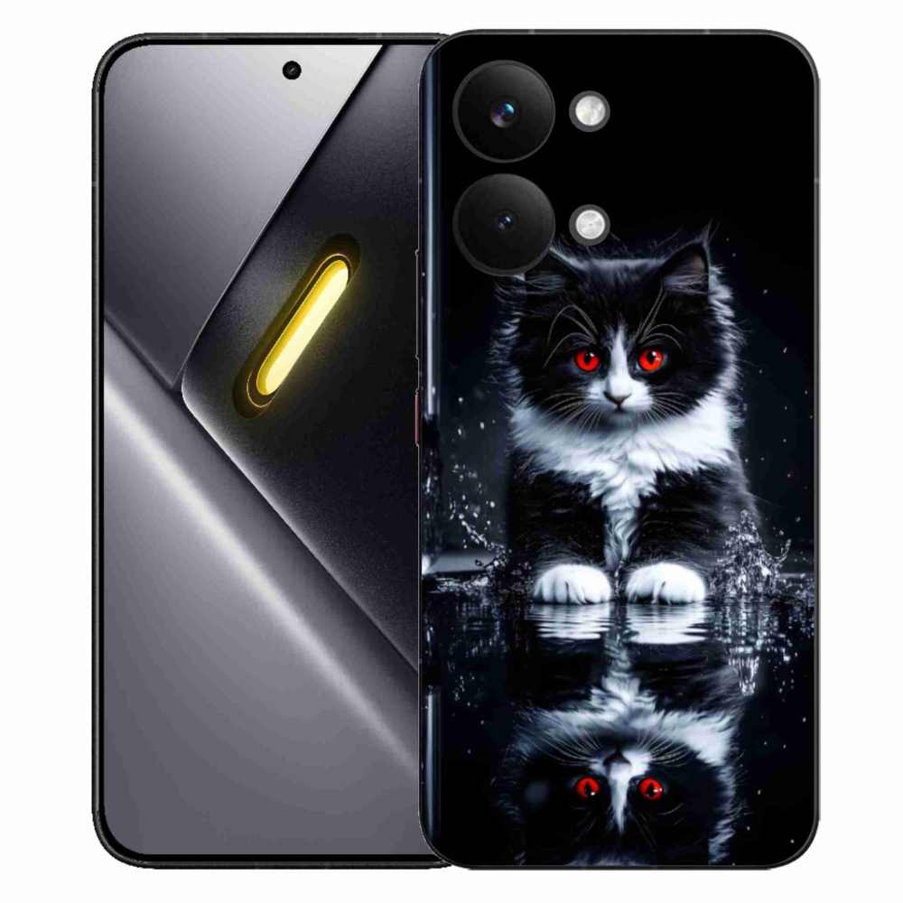 Gél borítás mmCase a Xiaomi Poco X8 Pro Max készülékhez - fekete-fehér cica