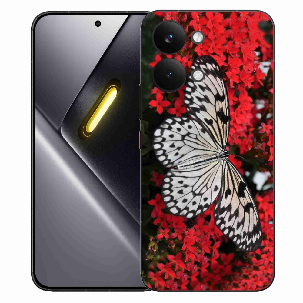 Gél borítás mmCase a Xiaomi Poco X8 Pro Max számára - fekete és fehér pillangó 1