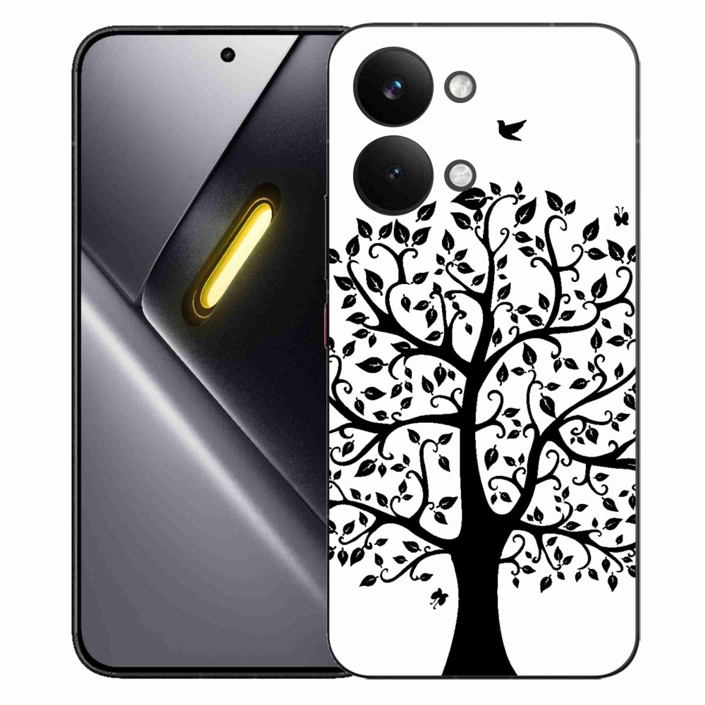 Gél borítás mmCase a Xiaomi Poco X8 Pro Max számára - fekete és fehér fa