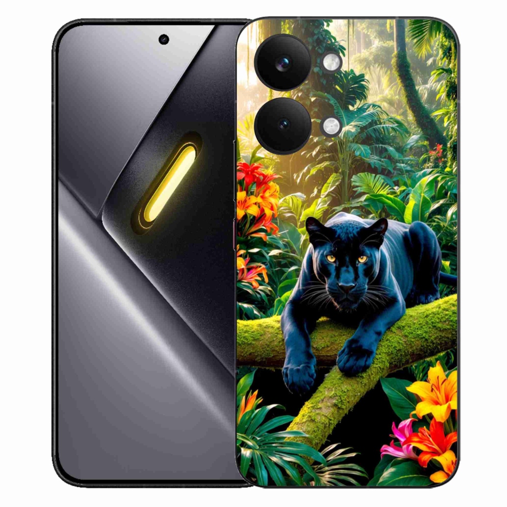 Gél borítás mmCase a Xiaomi Poco X8 Pro Max számára - fekete párduc a dzsungelben