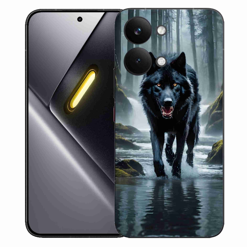 Gél borítás mmCase a Xiaomi Poco X8 Pro Max készülékhez - fekete farkas