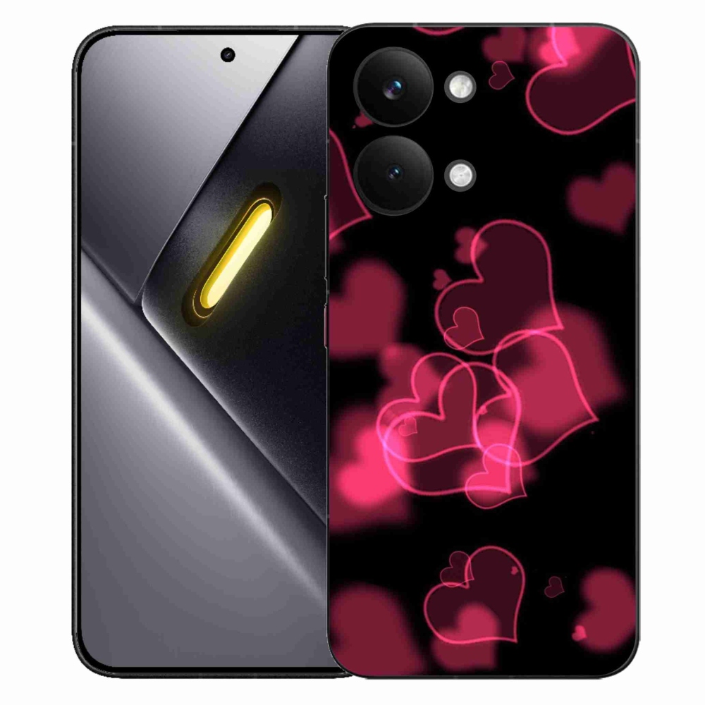 Gél borítás mmCase a Xiaomi Poco X8 Pro Max készülékhez - piros szívek