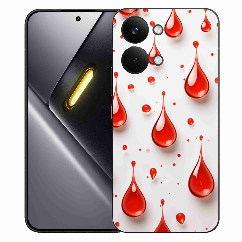 Gél borítás mmCase a Xiaomi Poco X8 Pro Max készülékhez - piros cseppek