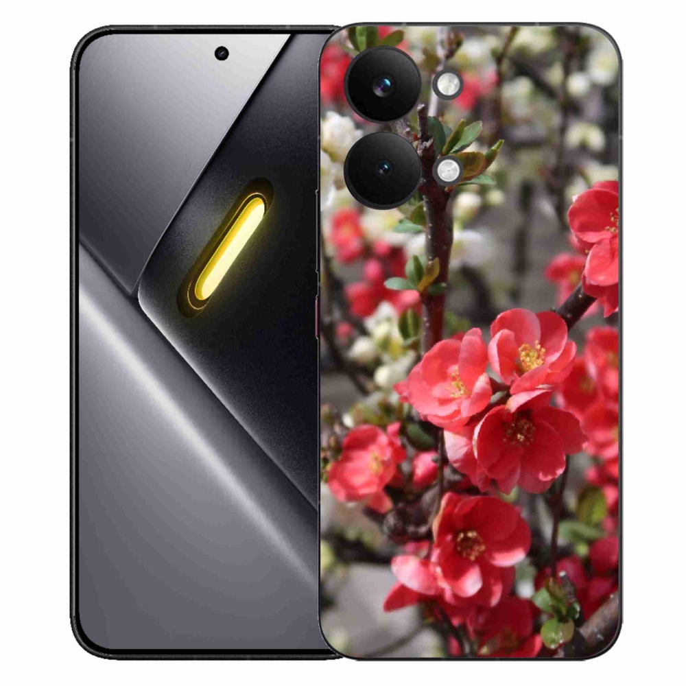 Gél borítás mmCase a Xiaomi Poco X8 Pro Max számára - piros virágok