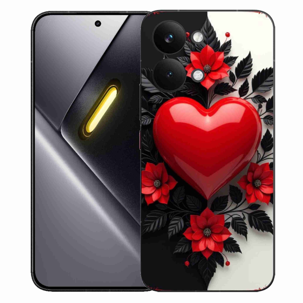 Gél borítás mmCase a Xiaomi Poco X8 Pro Max készülékhez - piros szív