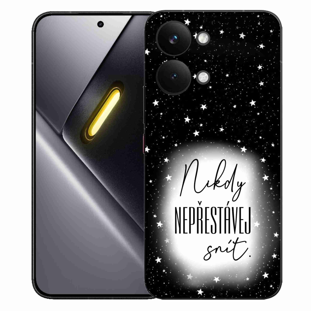 Gél borítás mmCase a Xiaomi Poco X8 Pro Max számára - idézet 1 fehér és fekete háttérrel