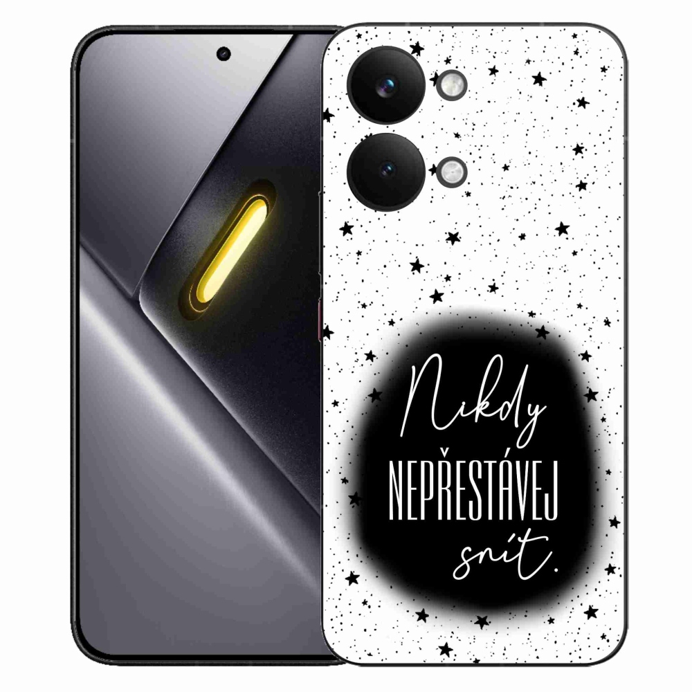 Gél borítás mmCase a Xiaomi Poco X8 Pro Max számára - idézet 1 fekete és fehér háttérrel