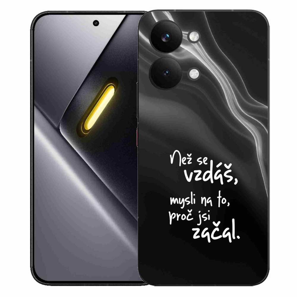 Gél borítás mmCase a Xiaomi Poco X8 Pro Max számára - idézet 2 fekete háttér
