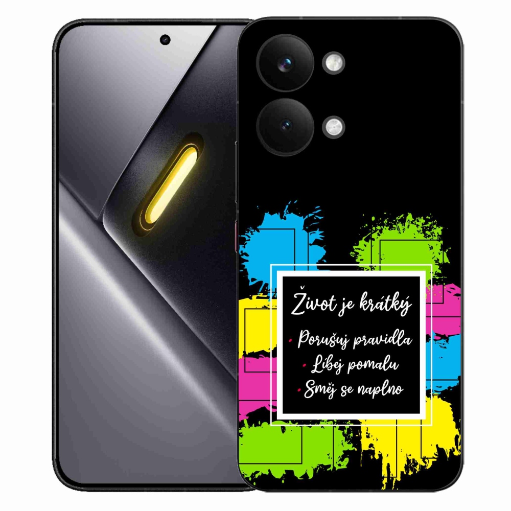 Gél borítás mmCase a Xiaomi Poco X8 Pro Max készülékhez - Idézet 5 fekete háttér