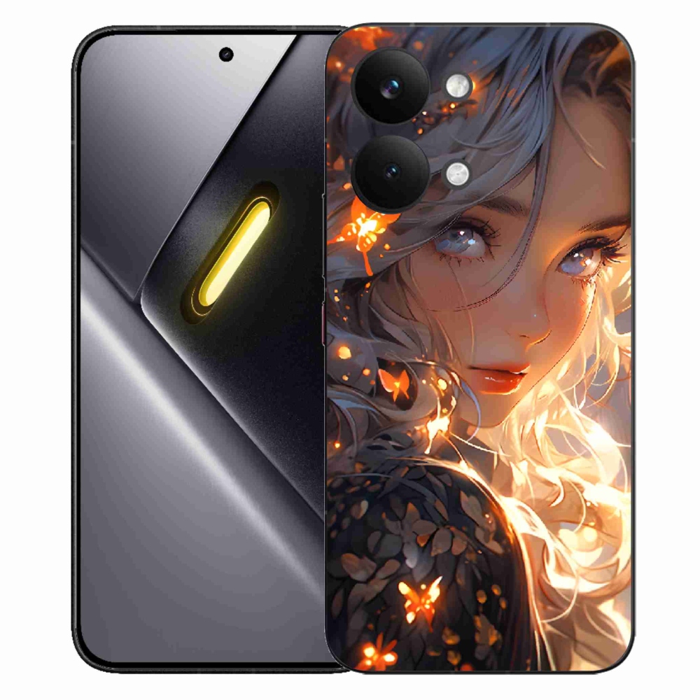 Gél borítás mmCase a Xiaomi Poco X8 Pro Max számára - lány és pillangók