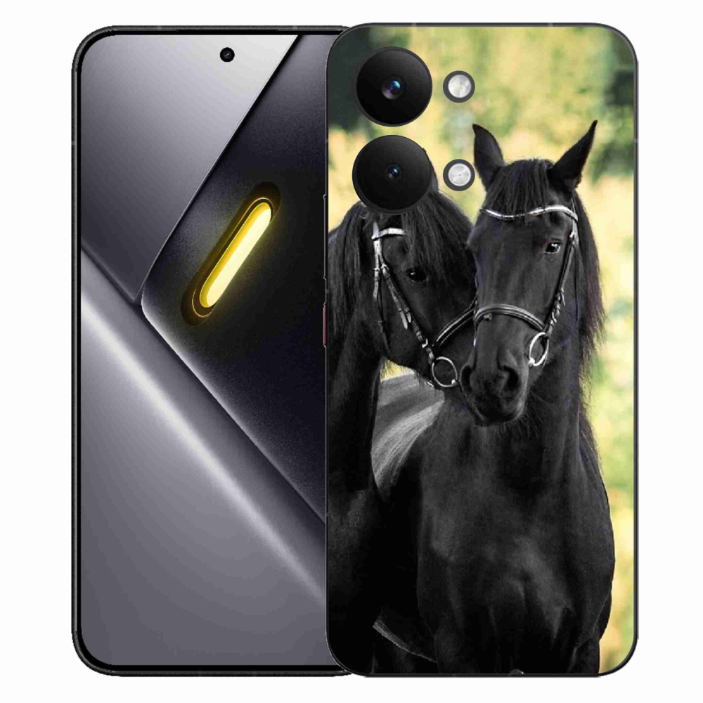 Gél borítás mmCase a Xiaomi Poco X8 Pro Max számára - két fekete ló