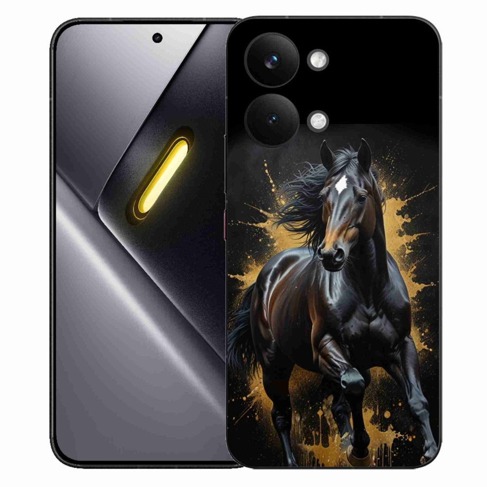 Gél borítás mmCase a Xiaomi Poco X8 Pro Max számára - elegáns fekete ménes