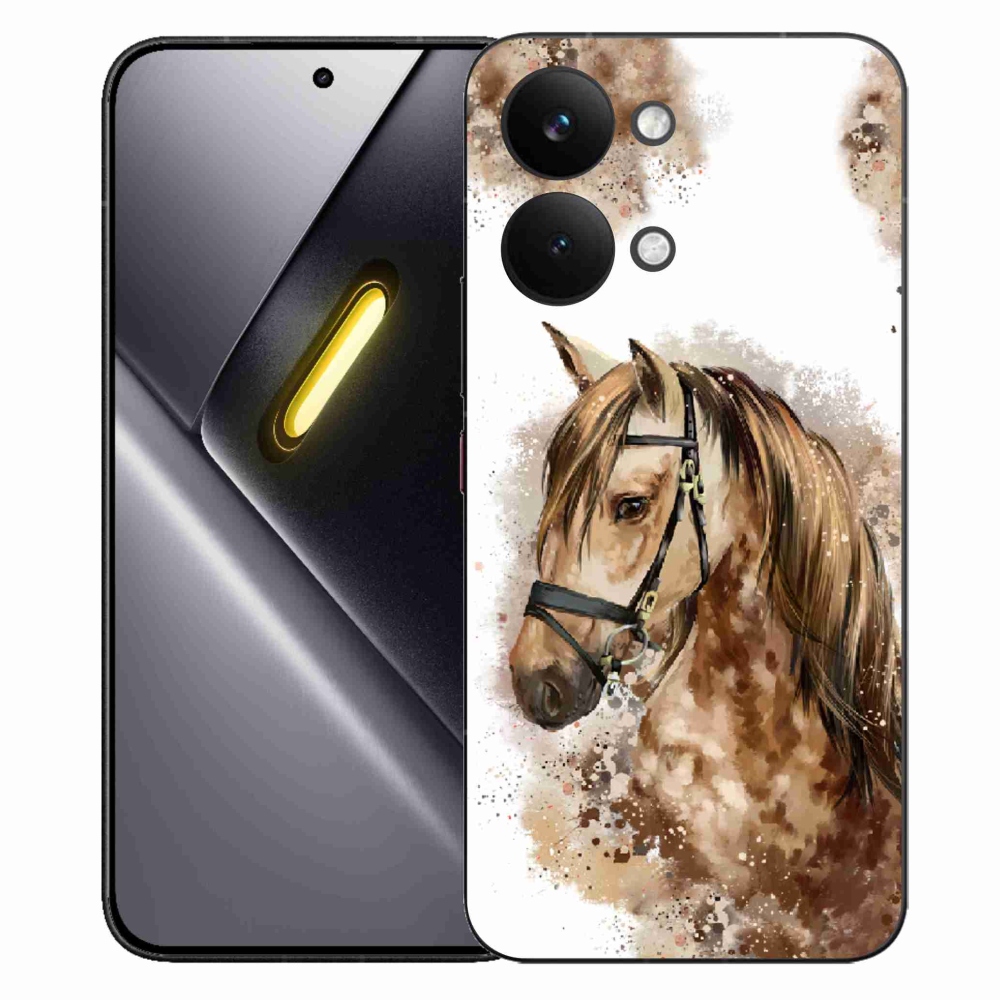 Gél borítás mmCase a Xiaomi Poco X8 Pro Max számára - barna rajzfilm ló