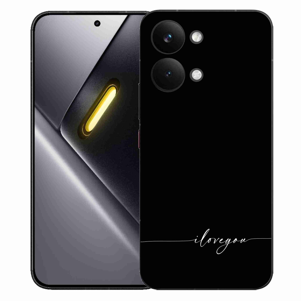 Gél borító mmCase a Xiaomi Poco X8 Pro Max számára - Szeretlek fekete háttérrel