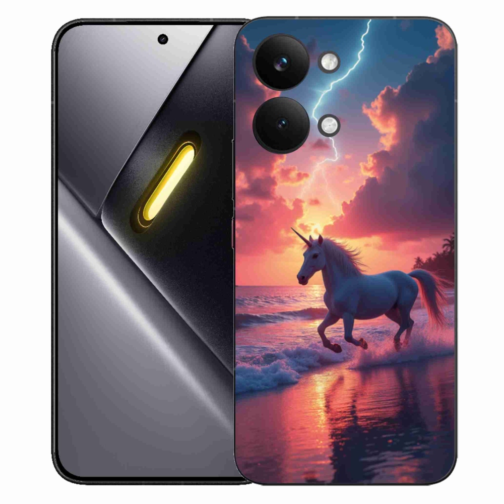 Gél borítás mmCase a Xiaomi Poco X8 Pro Max számára - egyszarvú a tengerparton