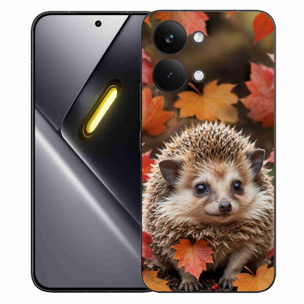 Gél borítás mmCase a Xiaomi Poco X8 Pro Max számára - sün a levelekben