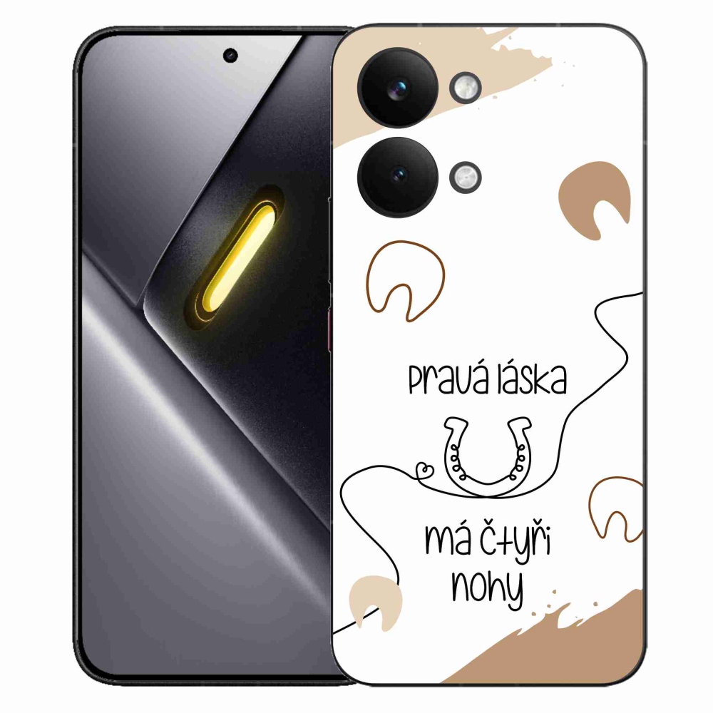 Gél borítás mmCase a Xiaomi Poco X8 Pro Max készülékhez - ló motívum fehér háttérrel