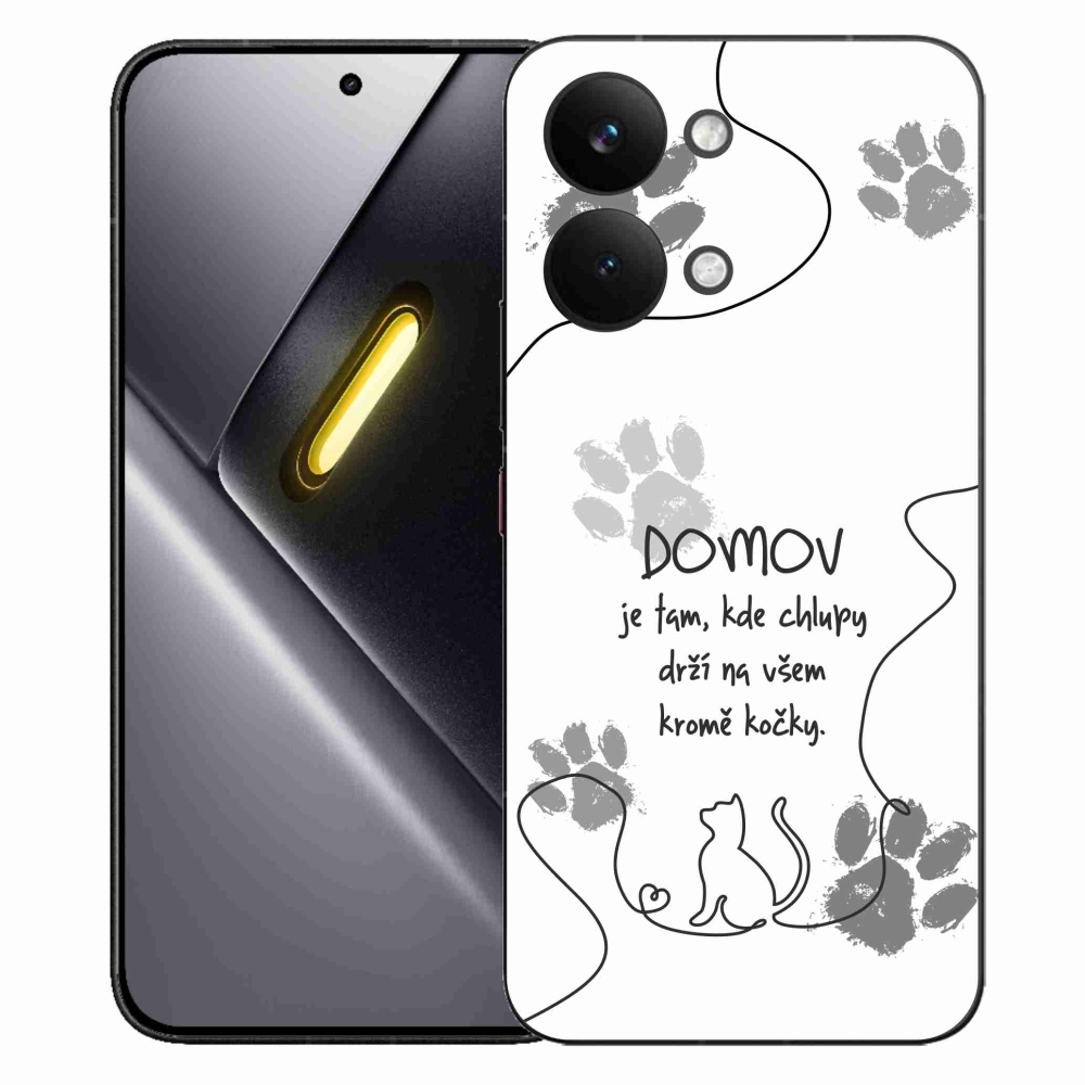 Gél borítás mmCase a Xiaomi Poco X8 Pro Max készülékhez - macska motívum fehér háttérrel