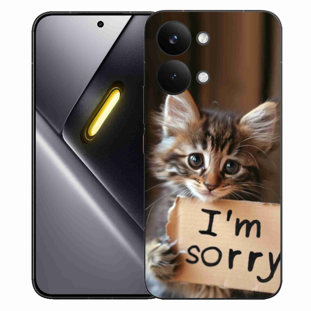 Gél borítás mmCase a Xiaomi Poco X8 Pro Max számára - macska bocsánatkérése