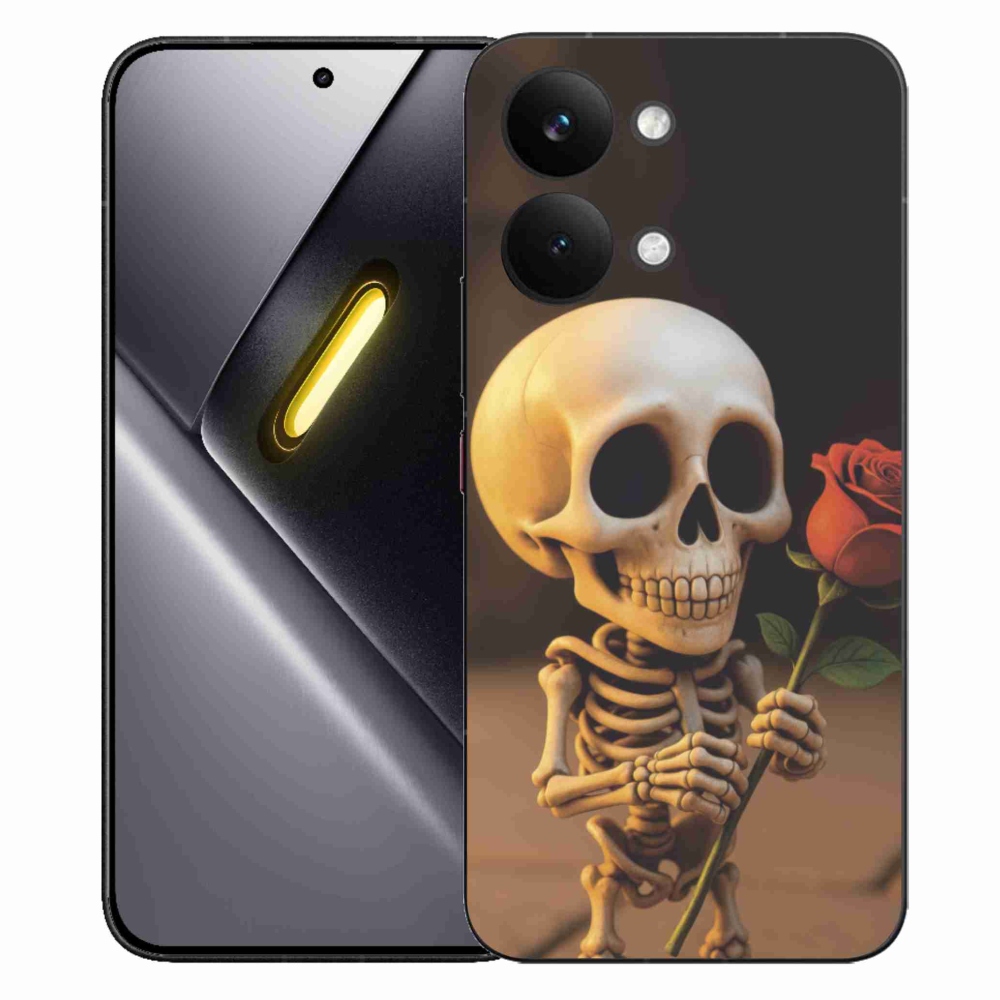 Gél borítás mmCase a Xiaomi Poco X8 Pro Max számára - csontváz rózsával