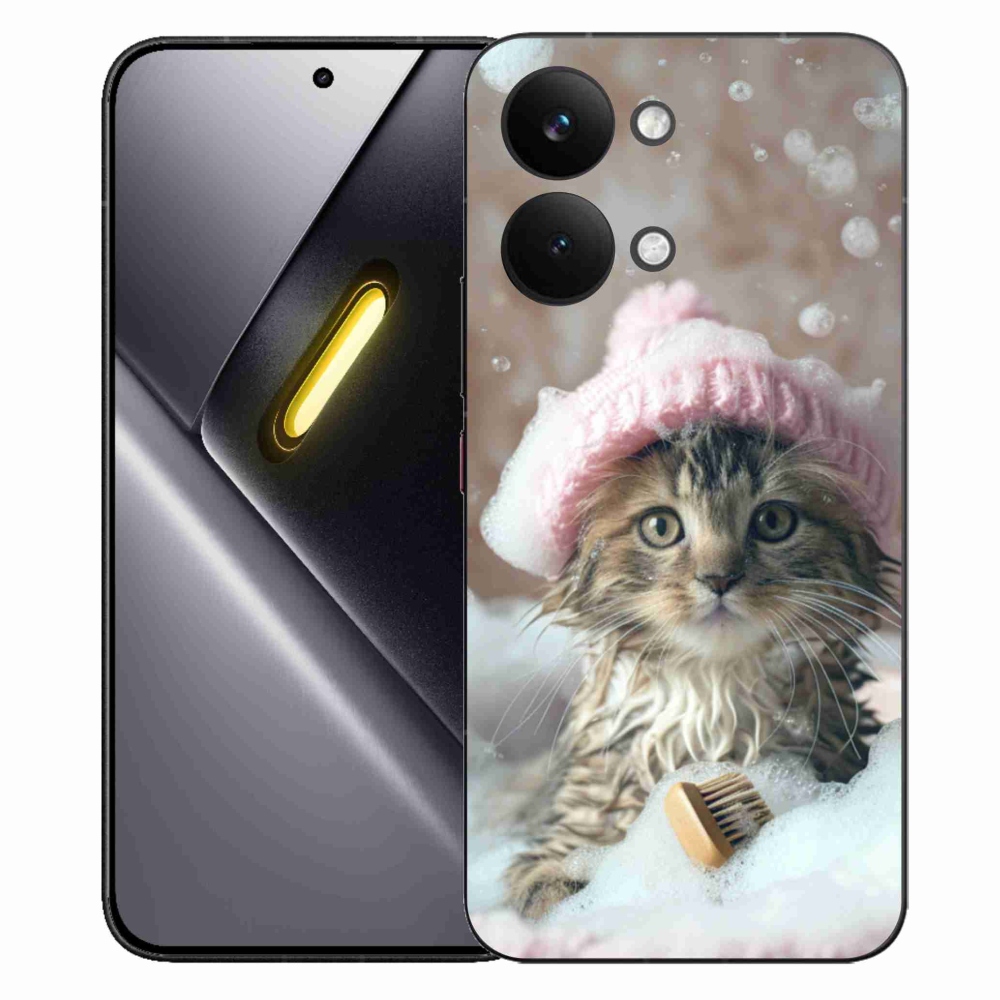 Gél borítás mmCase a Xiaomi Poco X8 Pro Max számára - cica és fürdő