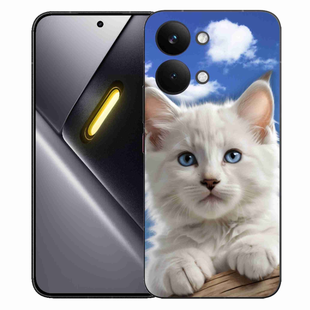 Gél borítás mmCase a Xiaomi Poco X8 Pro Max számára - cica és felhők