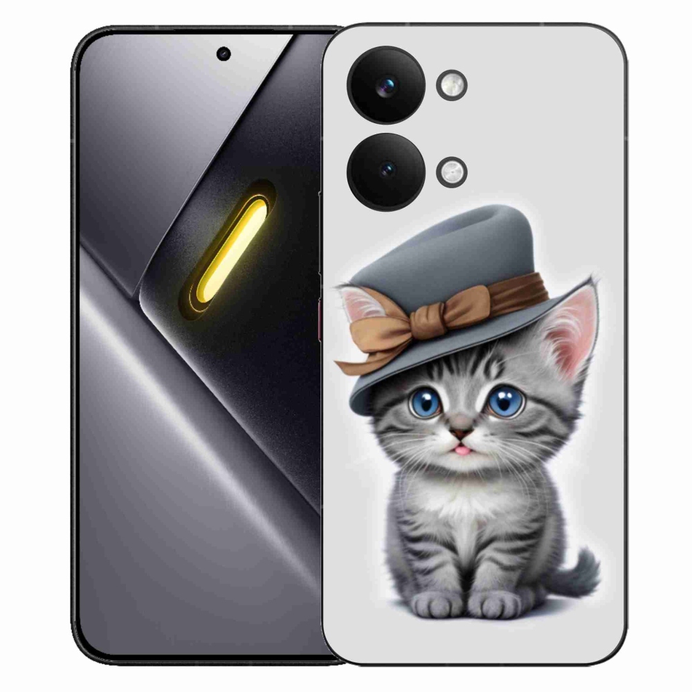 Gél borítás mmCase a Xiaomi Poco X8 Pro Max számára - cica sapkával