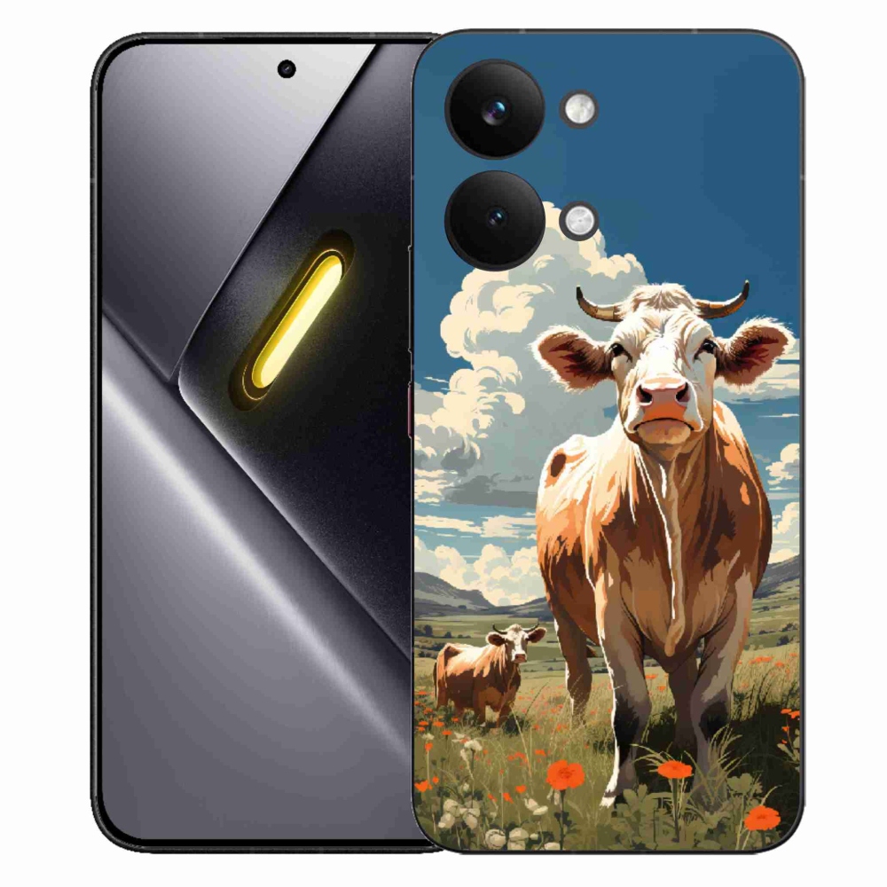 Gél borítás mmCase a Xiaomi Poco X8 Pro Max számára - tehenek a réten