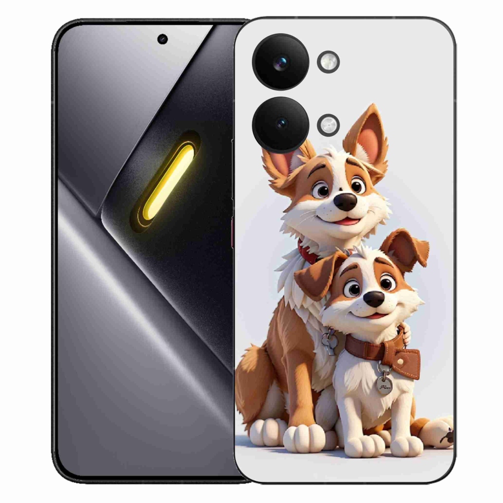 Gél borítás mmCase a Xiaomi Poco X8 Pro Max számára - rajzoló kutyák