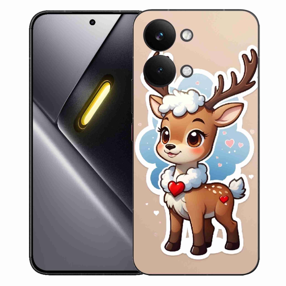 Gél borítás mmCase a Xiaomi Poco X8 Pro Max számára - rajzfilm rénszarvas