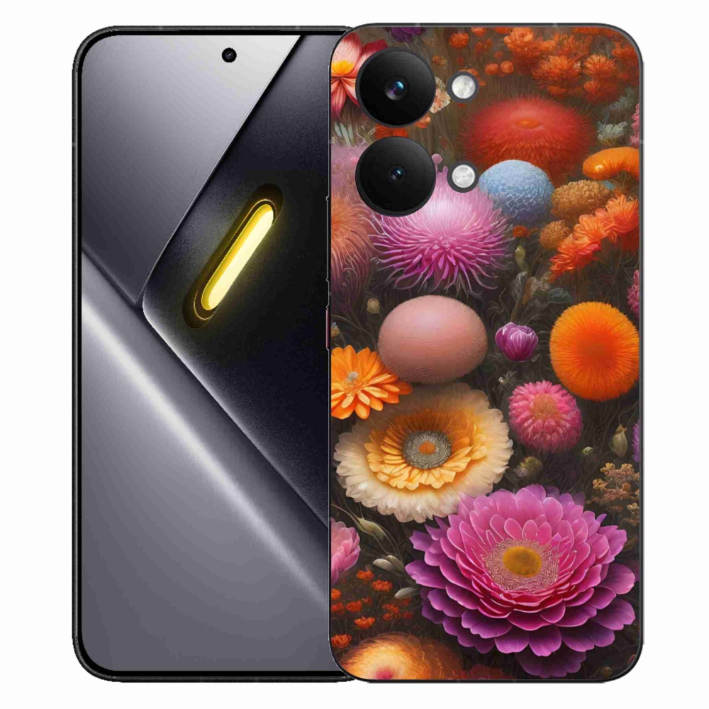 Gél borítás mmCase a Xiaomi Poco X8 Pro Max számára - virágos kompozíció