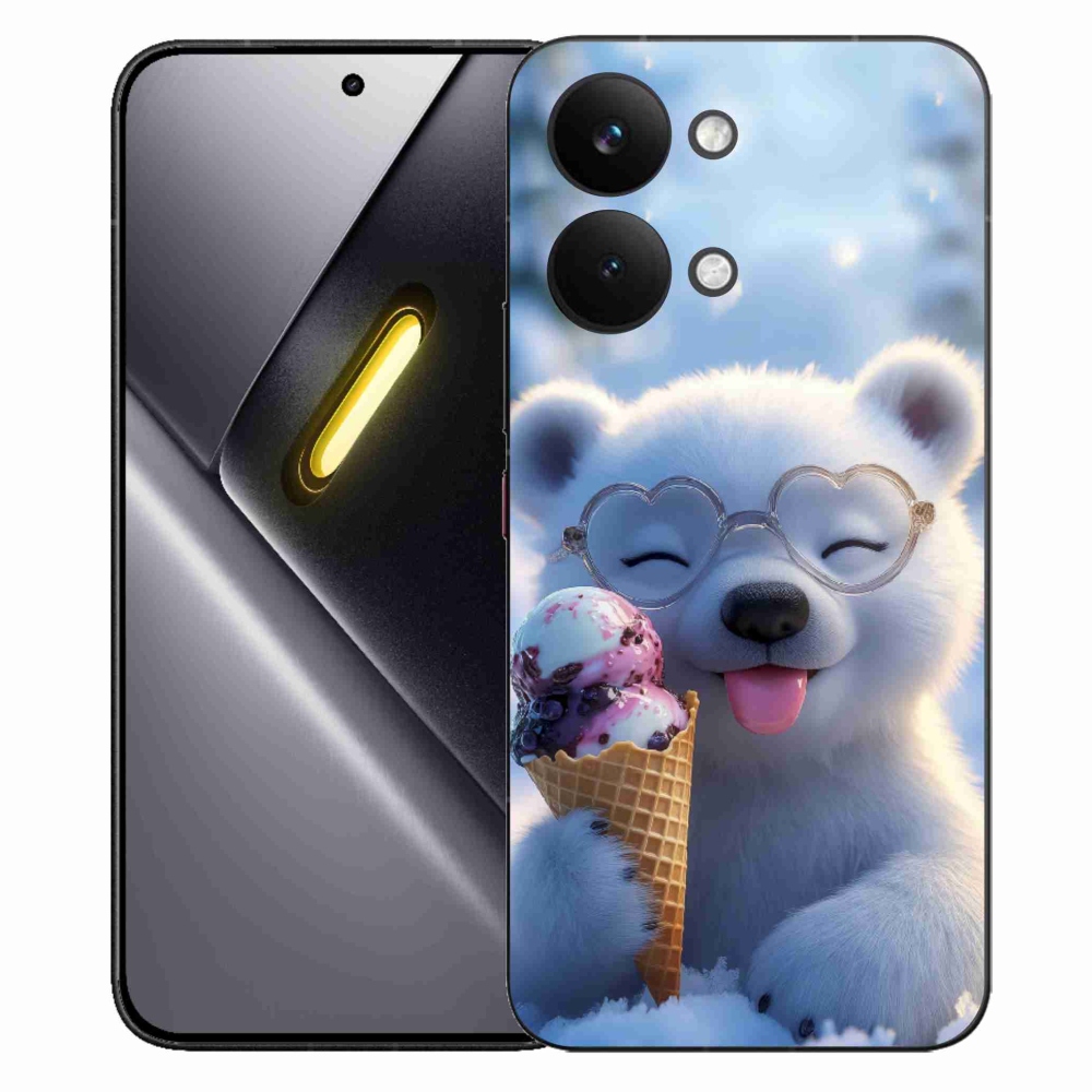 Gél borítás mmCase a Xiaomi Poco X8 Pro Max számára - mackó fagylalttal