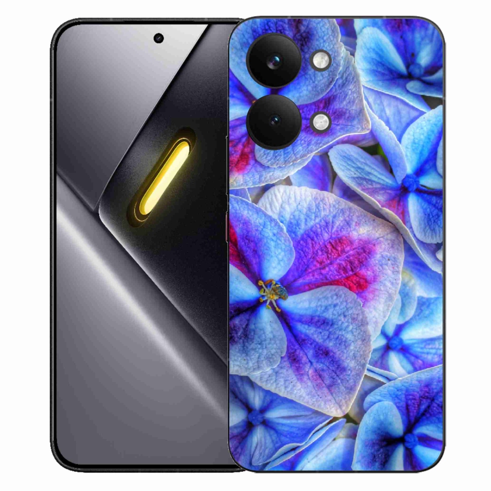 Gél borítás mmCase a Xiaomi Poco X8 Pro Max számára - kék virágok 1