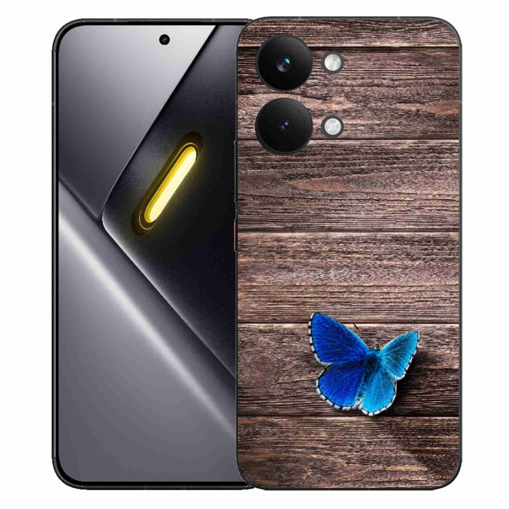 Gél védőhuzat mmCase a Xiaomi Poco X8 Pro Max készülékhez - kék pillangó 1