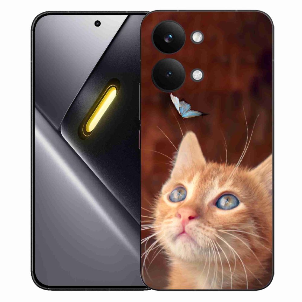 Gél borítás mmCase a Xiaomi Poco X8 Pro Max számára - pillangó és cica