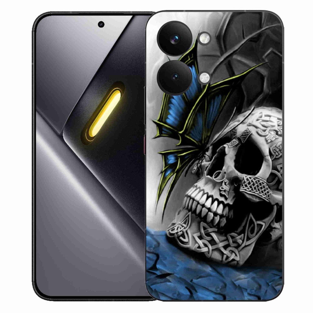 Gél borítás mmCase a Xiaomi Poco X8 Pro Max számára - pillangó és koponya