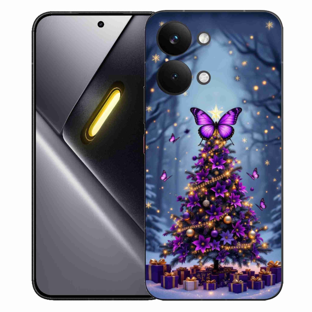 Gél borítás mmCase a Xiaomi Poco X8 Pro Max számára - pillangó karácsonyfa