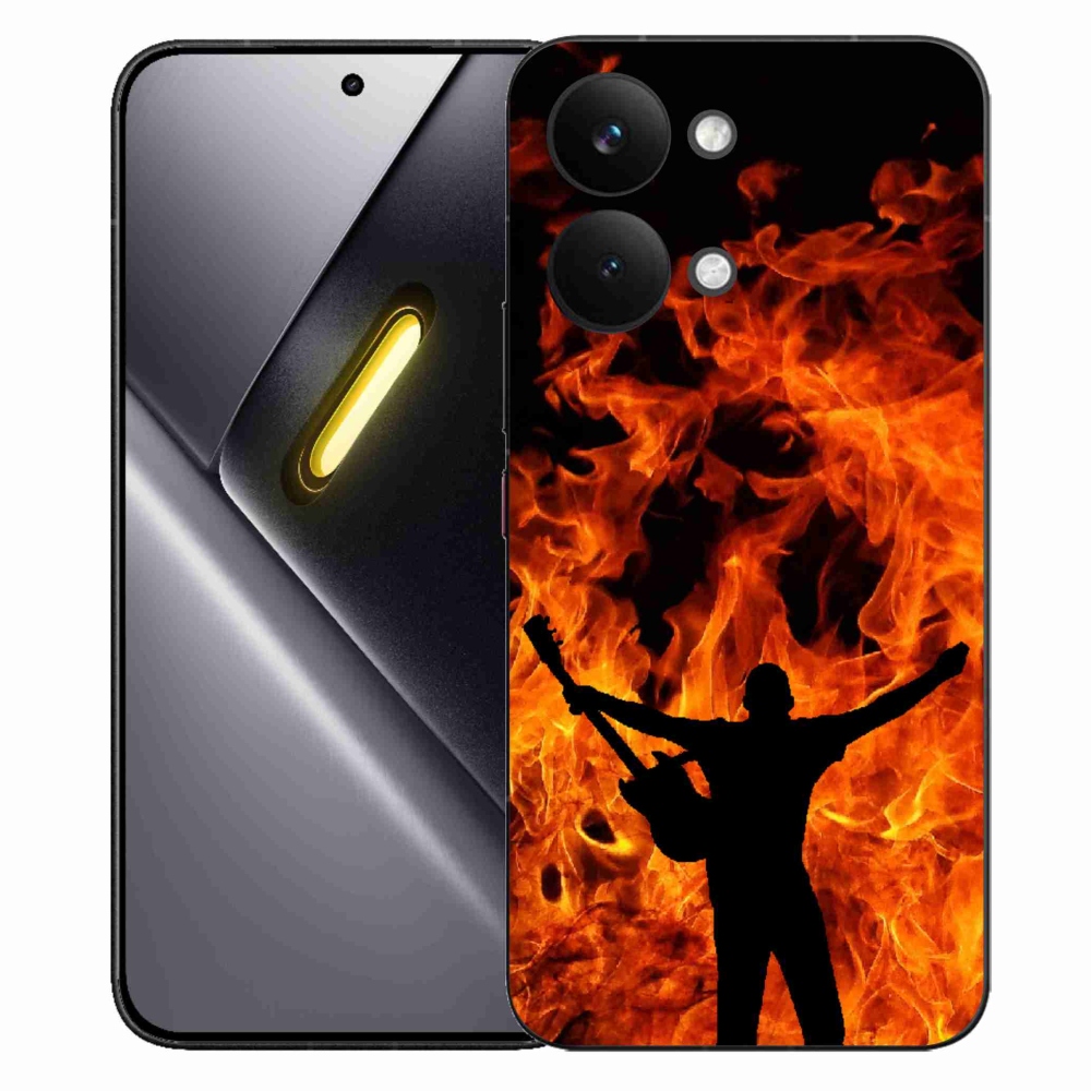 Gélburkolat mmCase a Xiaomi Poco X8 Pro Max számára - zenész és tűz