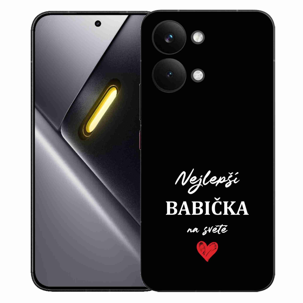 Gél borítás mmCase a Xiaomi Poco X8 Pro Max számára - Best Grandma 1 fekete háttérrel