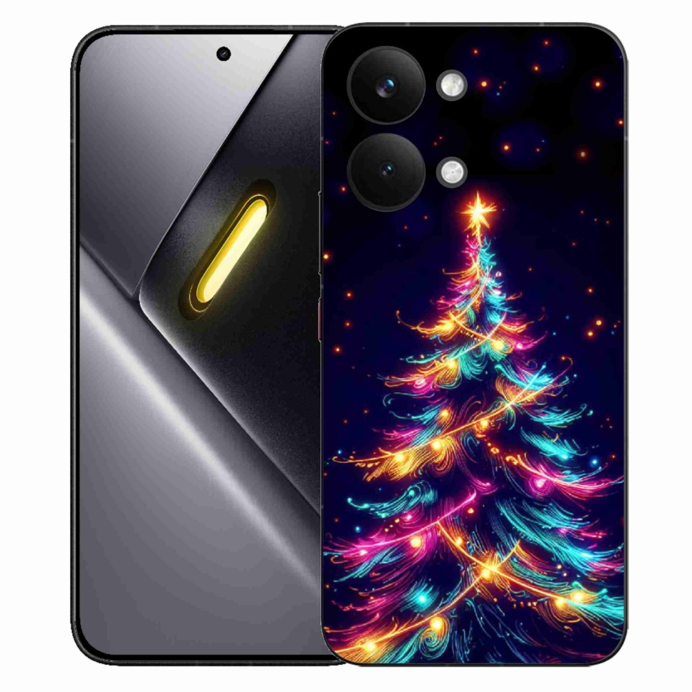 Gél borítás mmCase a Xiaomi Poco X8 Pro Max számára - neon karácsonyfa